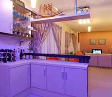 Wardrobe, Kitchen Cabinet, Wallpaer, Curtain